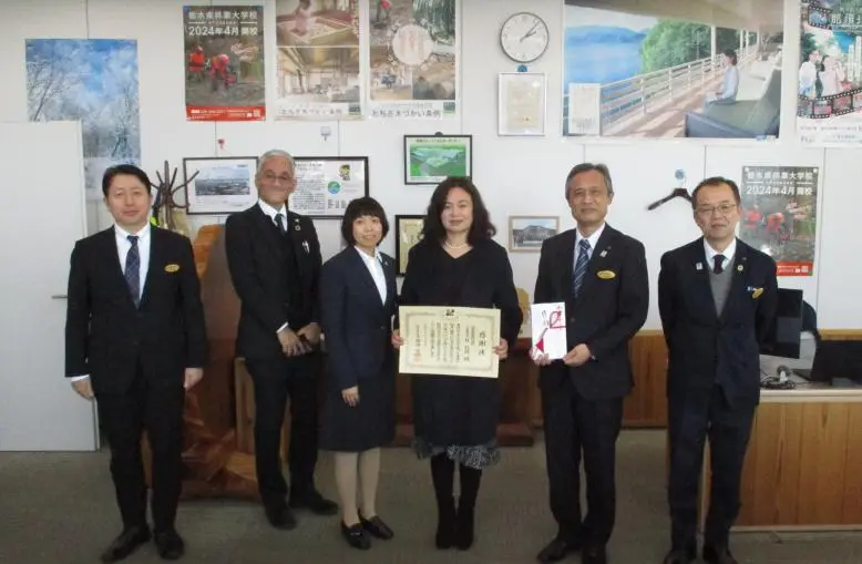 とちぎの元気な森づくり基金のご寄付者/日高金属株式会社/感謝状贈呈式の様子