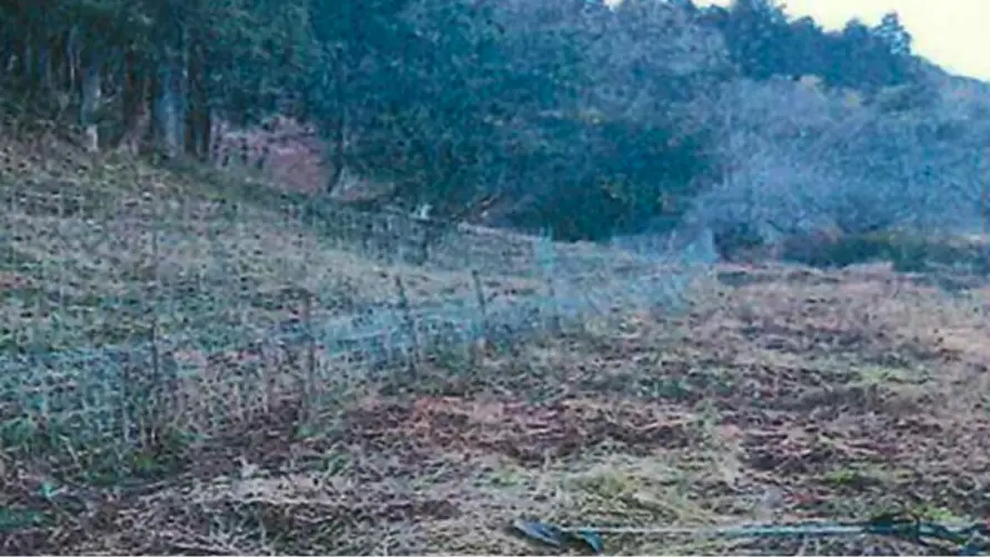 【写真】獣害防止柵の設置後（佐野市 長谷場町）