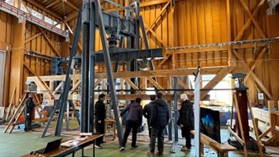 【写真】併設された林業センターの木材研究施設