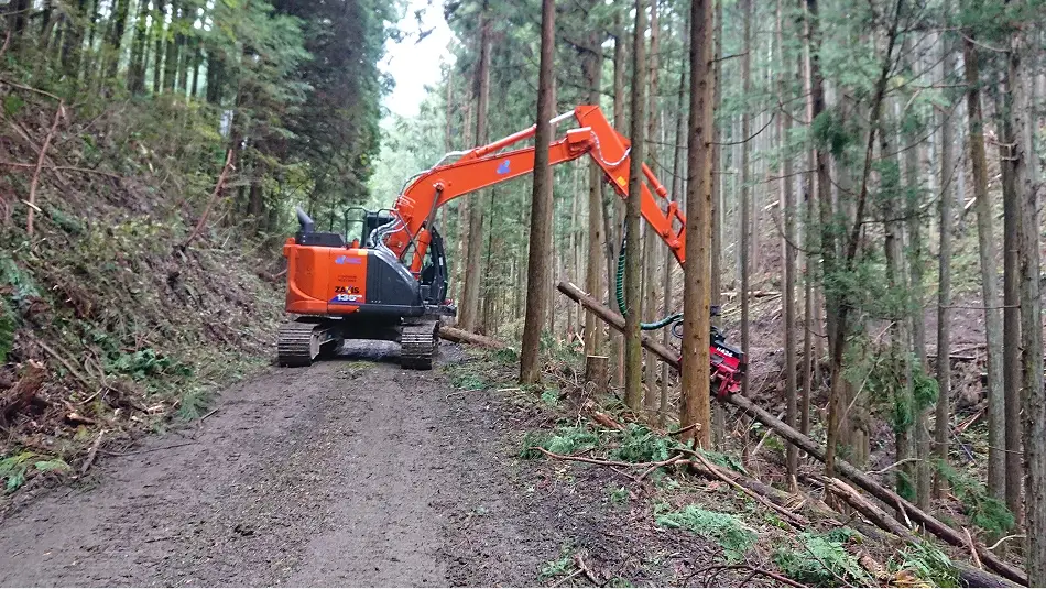 林業機械を活用した伐採・搬出作業の効率化実証
