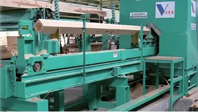 【写真】木材加工工場での製材作業の様子