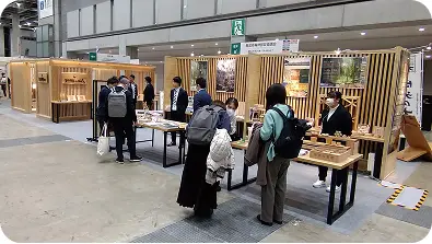 【写真】木材製品の展示・販路拡大の取り組み