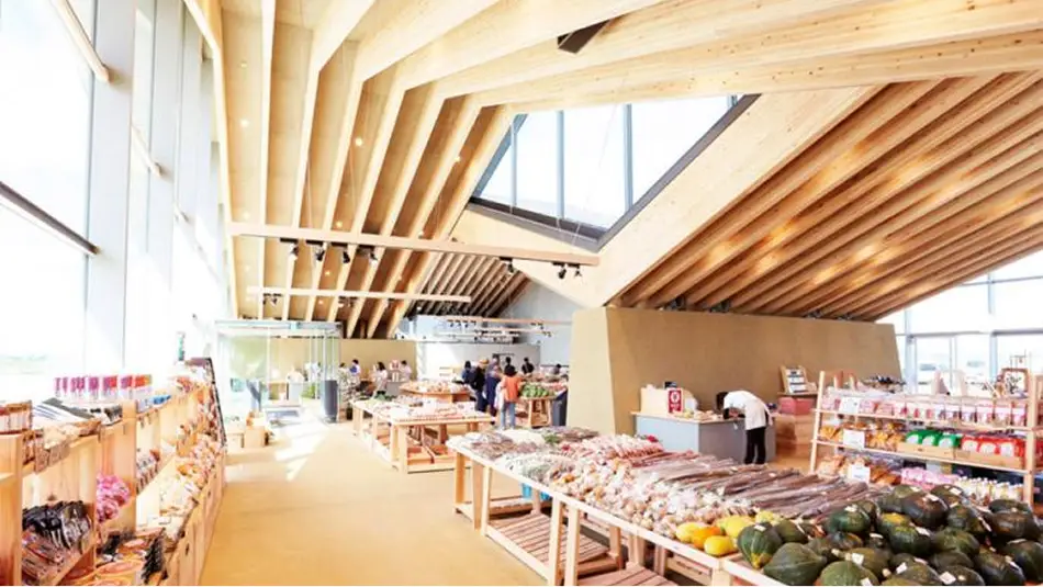 とちぎ材を活用した建築事例：道の駅ましこ