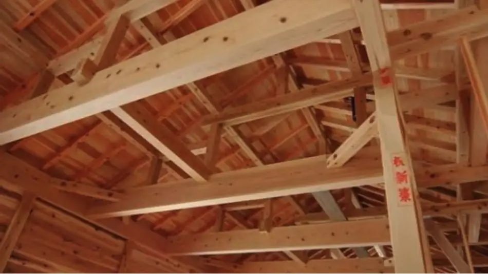 とちぎ材を活用した建築事例：軸組工法の住宅